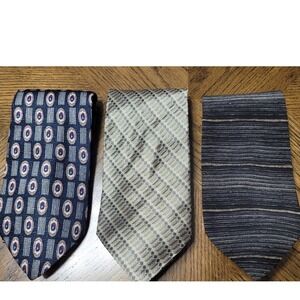 Geoffrey Beene Mens Silk Tie Lot 3 Neckties